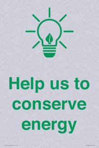 Help us to conserve energy 